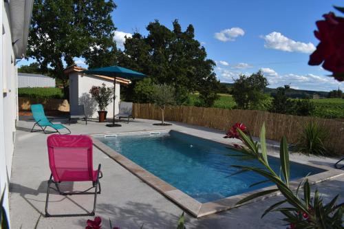 Bazén v ubytování Gite des Clapas Flora, villa avec piscine privée nebo v jeho okolí