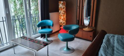 Χώρος καθιστικού στο Logies La Chèvre Folle - Lodging & Cooking in Style with Shared Kitchen