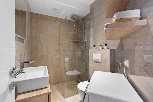Een badkamer bij Apartment Masha