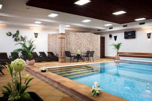 Bazén v ubytování Wellness hotel & minipivovar Kněžínek nebo v jeho okolí