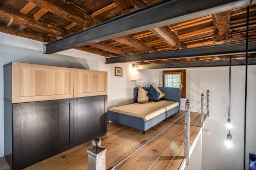 Un pat sau paturi într-o cameră la Casa Cancello