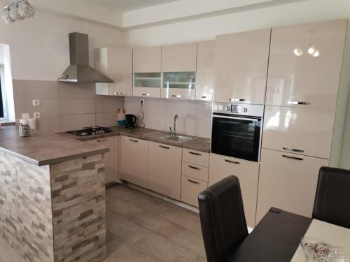 Dapur atau dapur kecil di Apartmani Sidro Senj