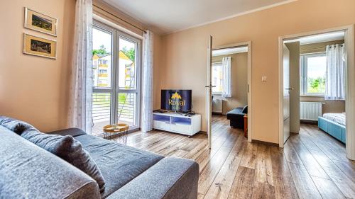 Χώρος καθιστικού στο Apartamenty Cicha by Royal Aparts