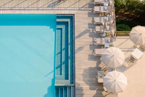 Výhled na bazén z ubytování Grand Hotel Bristol Spa Resort, by R Collection Hotels nebo okolí
