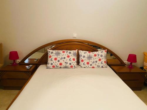 Postel nebo postele na pokoji v ubytování Mikro Amoni Beach Villa