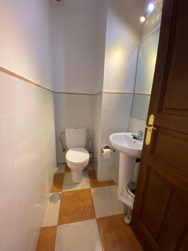 a bathroom with a toilet and a sink at Don Paula in Córdoba