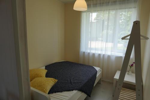 凱爾德拉的住宿－Sireli külaliskorter Kärdlas，一间小卧室,配有床和窗户