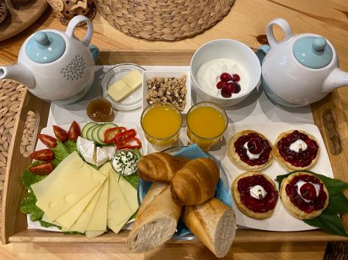 Opciones de desayuno para los huéspedes de Rodinné apartmány Angelika