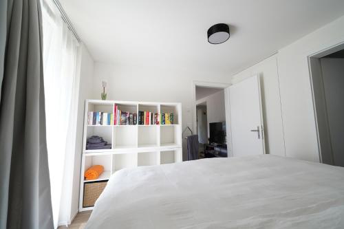 Postel nebo postele na pokoji v ubytování Ferienwohnung Grünegg