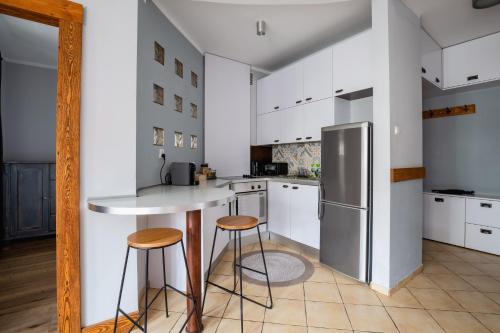 Dapur atau dapur kecil di Apartament Stare Miasto