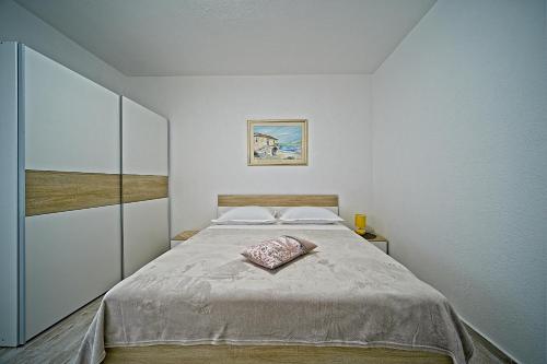 Säng eller sängar i ett rum på Luxury apartment "Blue Diamond"
