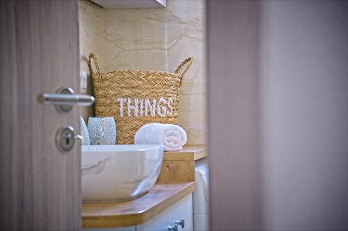 Ένα μπάνιο στο Luxury apartment "Blue Diamond"
