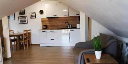 Кухня или мини-кухня в Apartament z widokiem
