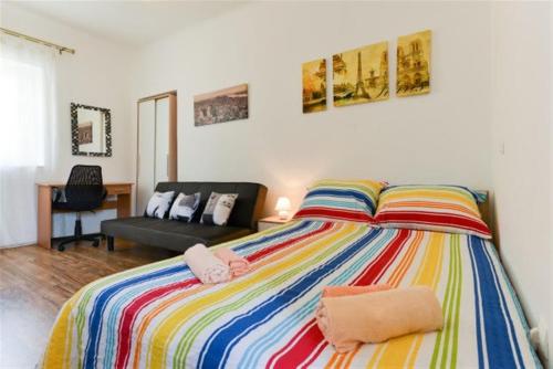 Posteľ alebo postele v izbe v ubytovaní Studios Villa Romantica