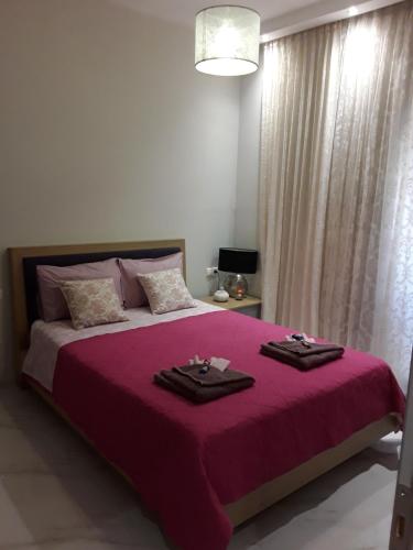 Voodi või voodid majutusasutuse Near the airport Kiriaki's House toas