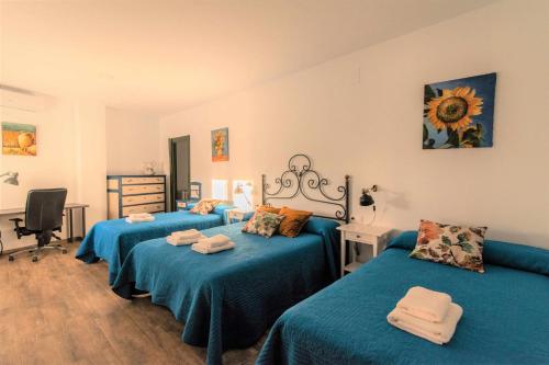 Posteľ alebo postele v izbe v ubytovaní La Era Gran casa de vacaciones para grupos adaptad