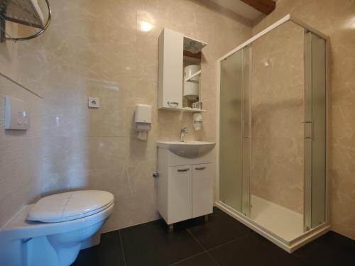 Koupelna v ubytování Boutique Hotel Castello Gulich