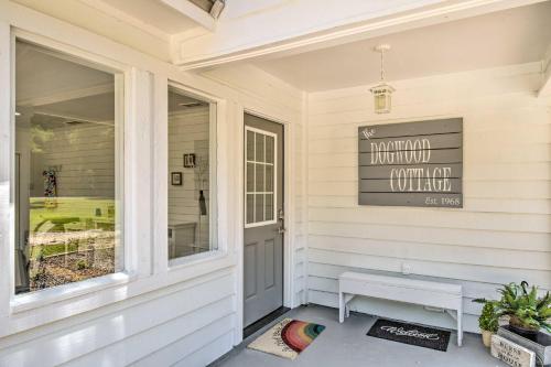 a front door of a house with a window at Riverside New Magnolia Springs Home with Dock, Beach in Foley
