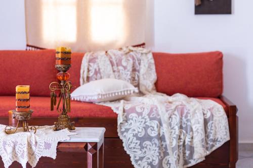 Χώρος καθιστικού στο Sunrock Suites