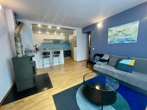 Kuchyň nebo kuchyňský kout v ubytování Park apartment