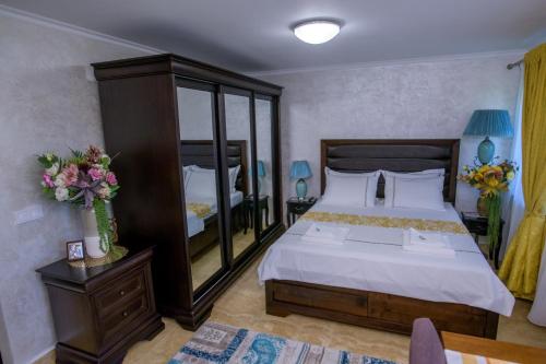 Ένα ή περισσότερα κρεβάτια σε δωμάτιο στο Mar'Elle Studio