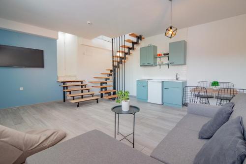 Kuchyň nebo kuchyňský kout v ubytování AGH Elite Apartments & Studios