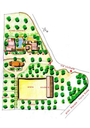 a conceptual plan of the proposed improvements to the village at Tenuta Aphrodite in Racale