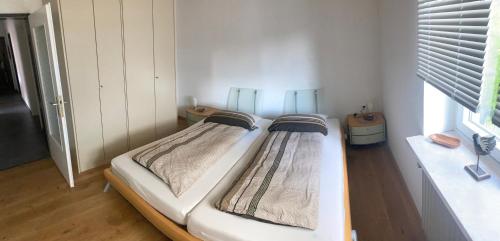 Katil atau katil-katil dalam bilik di Ferienwohnung im Grünen