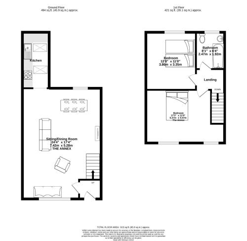 a floor plan of a proposed house at The Old Post Office - Central Helmsley with Parking in Helmsley