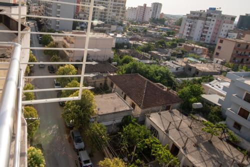 an aerial view of a city with buildings at AMI apartament in Vlorë
