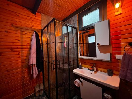 Ванная комната в Çekirge Bungalov