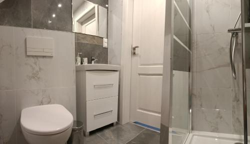 Kúpeľňa v ubytovaní Lodowy Dom
