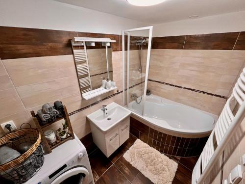 Koupelna v ubytování Apartmán Potůček