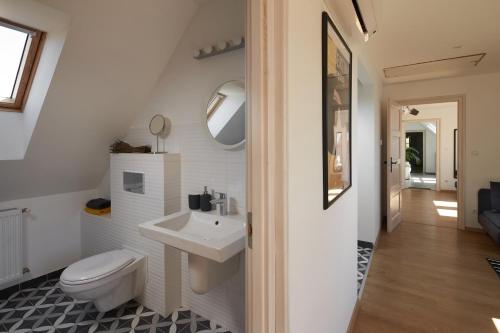 Koupelna v ubytování D4 Apartments Dörgicse