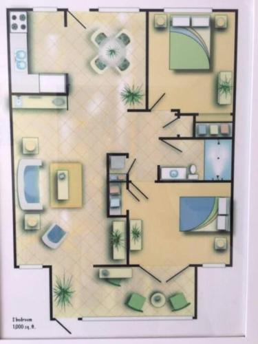 Κάτοψη του Gulf Coast Gem Private Condo - 2bed, 1bath, Sleeps 6, Across the Street From Beach & Gulf, Game Room, Pool