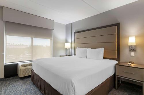 a hotel room with a large bed and a window at Best Western Plus McAllen Airport Hotel in McAllen