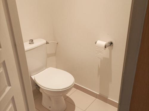 ein Bad mit einem WC und einer Rolle Toilettenpapier in der Unterkunft Appartement Jausiers, 3 pièces, 6 personnes - FR-1-165B-28 in Jausiers