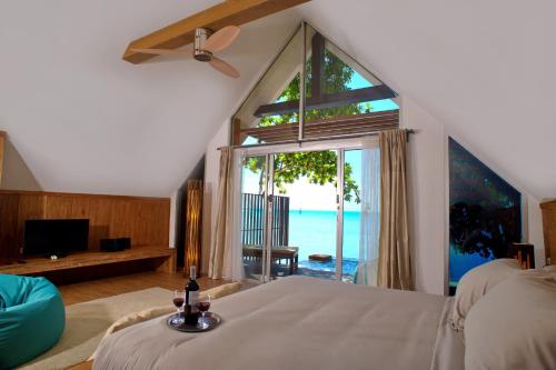 Postel nebo postele na pokoji v ubytování At Samui Haus