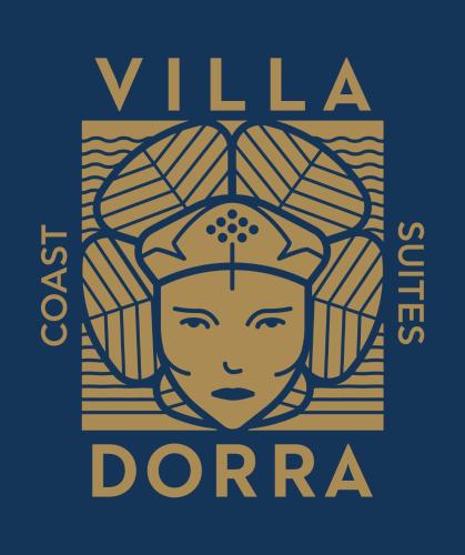 a logo for a villa durra restaurant at Villa Dorra Coast Suites in Kanali