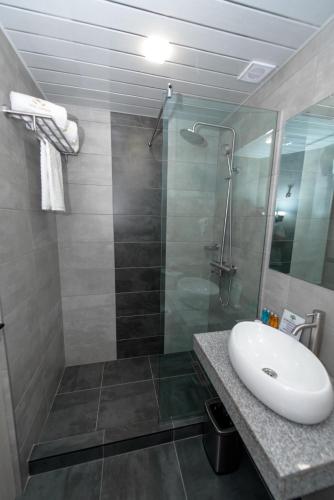 Koupelna v ubytování Kirovakan Hotel
