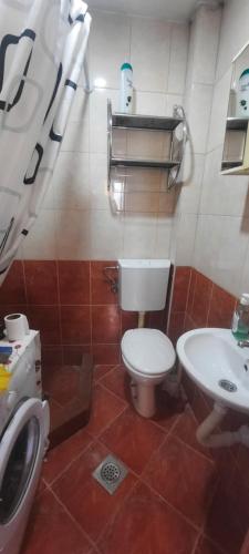 a bathroom with a toilet and a sink at Lustica Bay/Radovici in Tivat