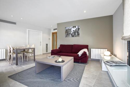 Χώρος καθιστικού στο Apartaments Terraza Figueres