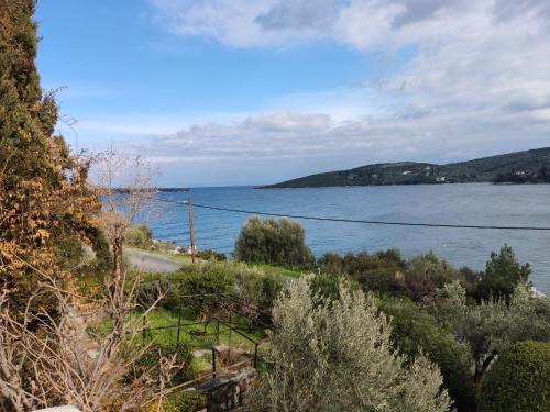 a view of a large body of water at Lito's dream villa by the sea! in Amaliápoli