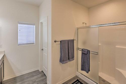 A bathroom at Sunny Bullhead City Home with Patio and Mnt View!