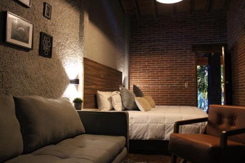 Χώρος καθιστικού στο Orgánico Hotel Boutique TEPOZTLÁN