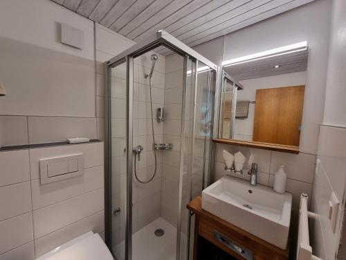 Koupelna v ubytování Hotel Astoria