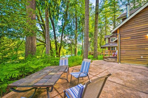 Taman di luar The River House with Deck, on McKenzie River!