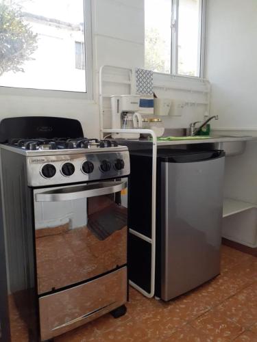 Kuchyň nebo kuchyňský kout v ubytování Apartamento Hogareño