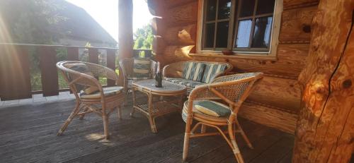 Μπαλκόνι ή βεράντα στο Vila Vilinka & Vila Native Vilinija resort Village