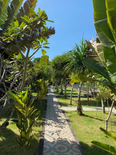 Zahrada ubytování Sunset Villa Lembongan